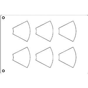  Tuile Template, Cone, 3 5/8 x 3 Each. Overall Sheet 10.5 