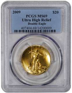 2009 US Gold $20 Ultra High Relief Double Eagle   PCGS MS69  