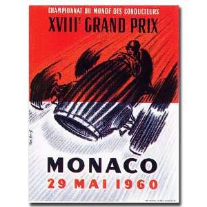 Best Quality Monaco 1960 by George Ham Gallery Wrapped 18x24 Canvas 