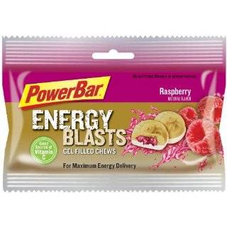 PowerBar Energy Blasts Gel Filled Chews, Raspberry, 2.12 Ounce Pouches 