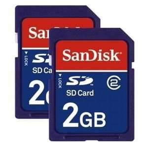  Sandisk 2GB Secure Digital 33x 5MB/s SD Memory Card Twin 