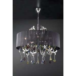 PLC Lighting 34116 PC Torcello 6 Light Chandeliers in Polished Chrome