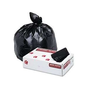 Super Extra Heavy Can Liners, 60 Gallon, 1.7mil, 38 x 58, Black, 100/P 
