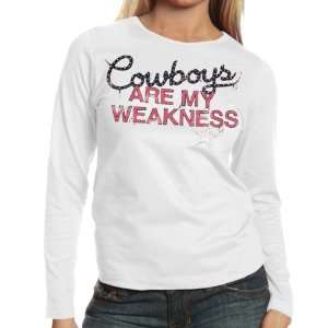  NFL Dallas Cowboys Ladies My Weakness Long Sleeve T Shirt 