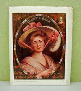 Olympia Beer 1910 Greeting Print Ad Sign Paper Poster  