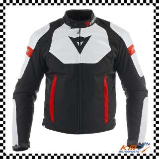 DAINESE AVRO TEX JACKET BLACK/WHITE/RED TEXTILE MENS MOTORCYCLE 