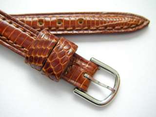 ZRC leather genuine Lizard camel orange watch band 10mm  
