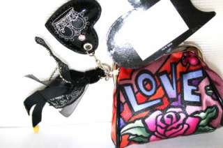 ZouZou by Relic Floral LOVE Coin Purse & Heart Charms  