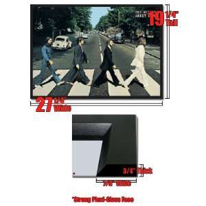   Framed Beatles Abbey Rd 3D Lenticular Illusion Poster