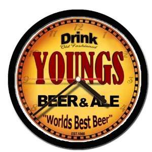  YOUNGS beer and ale cerveza wall clock 