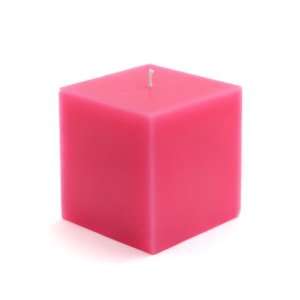  3 x 3 Hot Pink Square Pillar Candles