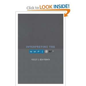    Interpreting the MMPI 2 RF [Hardcover] Yossef S. Ben Porath Books