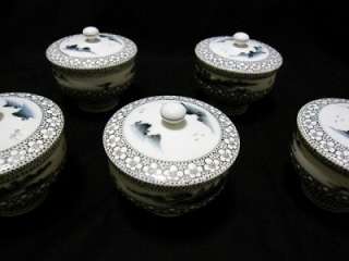 Japan IMARI ARITA NABESHIMA ware Tea pot & Five bowls SANSUI NIB EC 