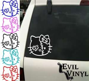 Hello Kitty Monster Zombie Skull Car Decal Sticker  