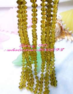 GOOD  14strds 10mm CRYSTAL GLASS BICONE BEADS string】  