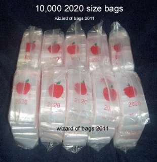 Baggies 2020 size Apple Brand 2x2 Bags Ziplock Wholesale (10,000 