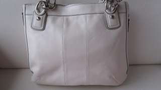 NWT COACH Kristin 18298 Leather Parchment Zip Top Tote handbag  