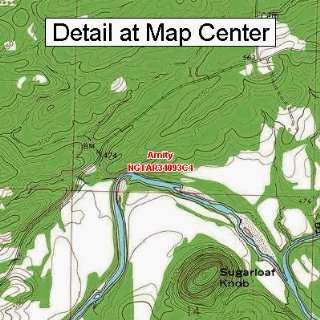  USGS Topographic Quadrangle Map   Amity, Arkansas (Folded 