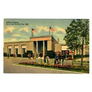  YMCA Building New York Worlds Fair 1940 Linen Postcard 