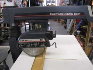  Craftsman 10 electronic radial arm saw 2.75 hp with base 