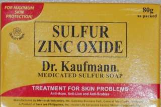 brand new sulfur zinc oxide soap from dr kaufmann you get three bars 