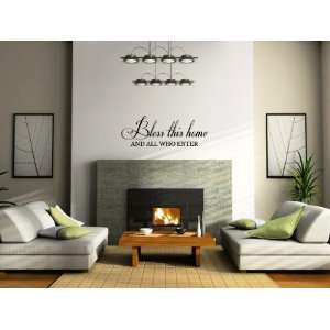  Bless This Home And All Who Enter Vinyl Wall Decal