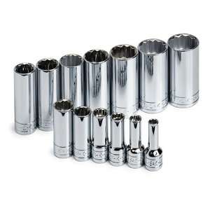 SK 4453 13 Piece 3/8 Inch Drive 12 Point Deep 1/4 Inch to 
