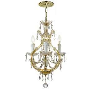  Crystorama 4473 GD CL MWP Mini Chandelier in Gold