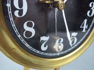 British Art Deco Gravity Clock c1920 Brass & Onyx  