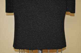 Exquisite Chanel 09A Black Metallic Sweater Dress 40 NEW RARE  