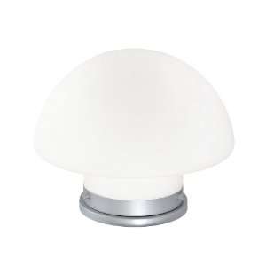 Sonneman 4705.10 Fungi 1 Light Table Lamp in Satin Aluminum with White 