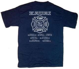 Kauai Fire Dept. Kauai Firefighter Hawaii T shirt L  