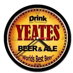  YEATES beer and ale cerveza wall clock 