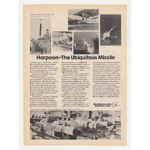   McDonnell Douglas Harpoon Ubiquitous Missile Print Ad