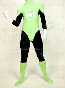 Latex Rubber .45mm Green Lantern Catsuit zentai uniform  