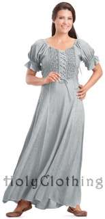 Lace Up Renaissance Peasant Corset Dress Gown 30 32 5X  