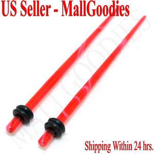 1024 Red Marble Stretchers Tapers 14G 14 Gauge 1.6mm  