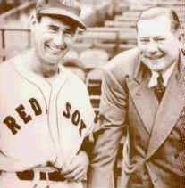 Williams with Tom Yawkey .