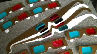 100 one hundred 3d glasses anaglyph red blue cyan paper cardboard 