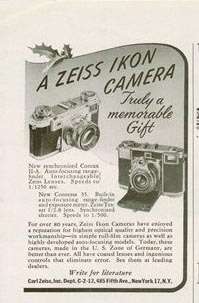 1950 Carl Zeiss Ikon camera Contax II A Contessa 35 AD  