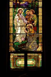 100 year old Stained Glass Window, Tiffany style, #1  