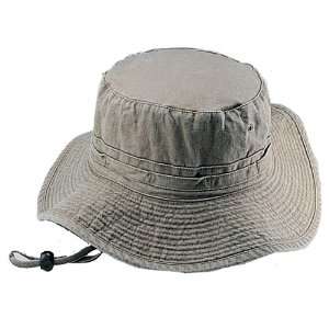  Pigment Dyed Bucket Fisherman Hat with String khaki ,Small 