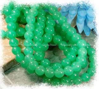 6mm Green Chalcedony Gemstone Loose Beads Round 15 1/2  