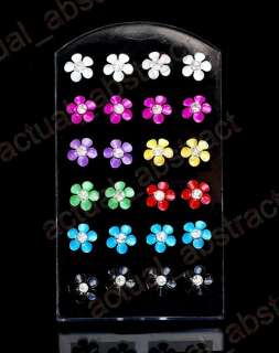 FREE wholesale48xrhinestone pierced earring+displays  