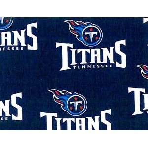 Cotton NFL Tennessee Titans Football Cotton Fabric Print By the Yard