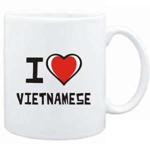    Mug White I love Vietnamese  Languages