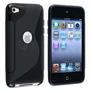 Smoke Black S Shape HYBRID TPU Soft Case COVER+GUARD for iPod TOUCH 
