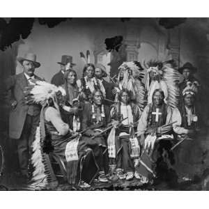 1865 Sioux and Arrapahoe Indian Delegations. L to R Seated   Red Cloud 