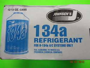 CASE R134a 12 OUNCE CANS 134a REFRIGERANT FREON JOHNSENS 
