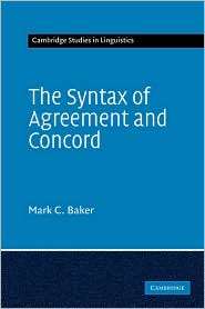   and Concord, (0521671566), Mark C. Baker, Textbooks   